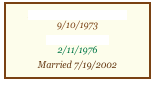 Amira Simone Ammann
9/10/1973
Claus Pedersen
2/11/1976
Married 7/19/2002